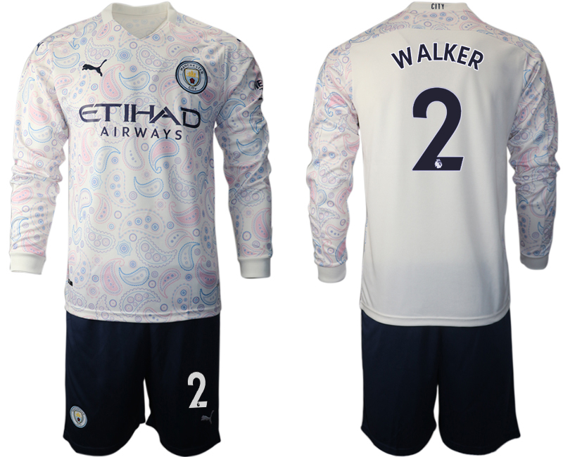 2021 Men Manchester city away long sleeve #2 soccer jerseys